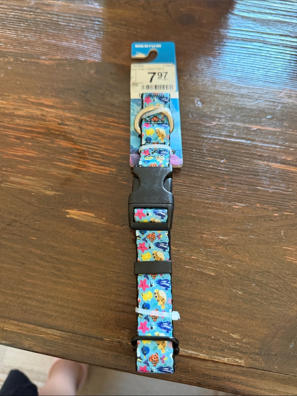 Kids Blue Ocean Print Adjustable Pet Collar